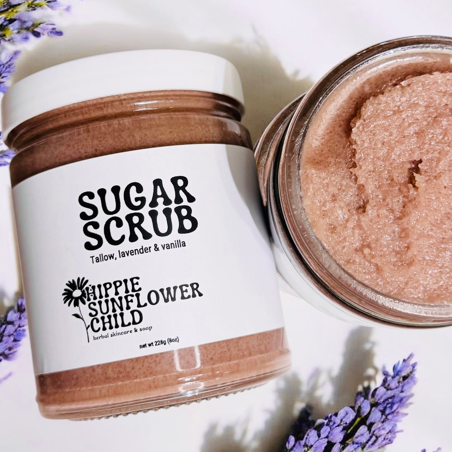 Lavender Vanilla, Tallow Sugar Scrub