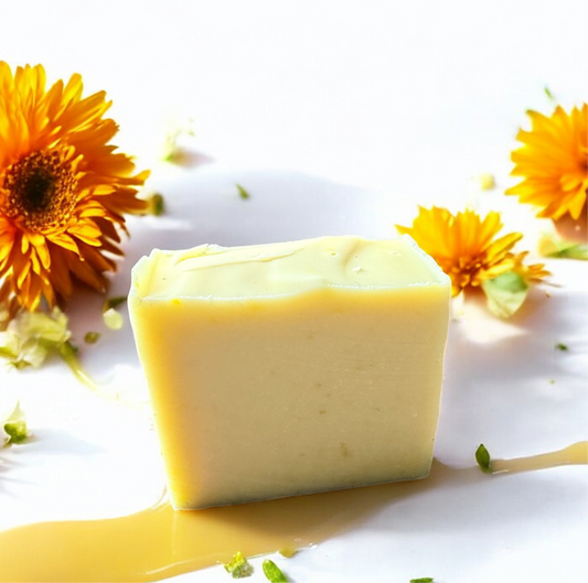 Unscented Tallow Calendula Goat Milk & Honey Soap Bar