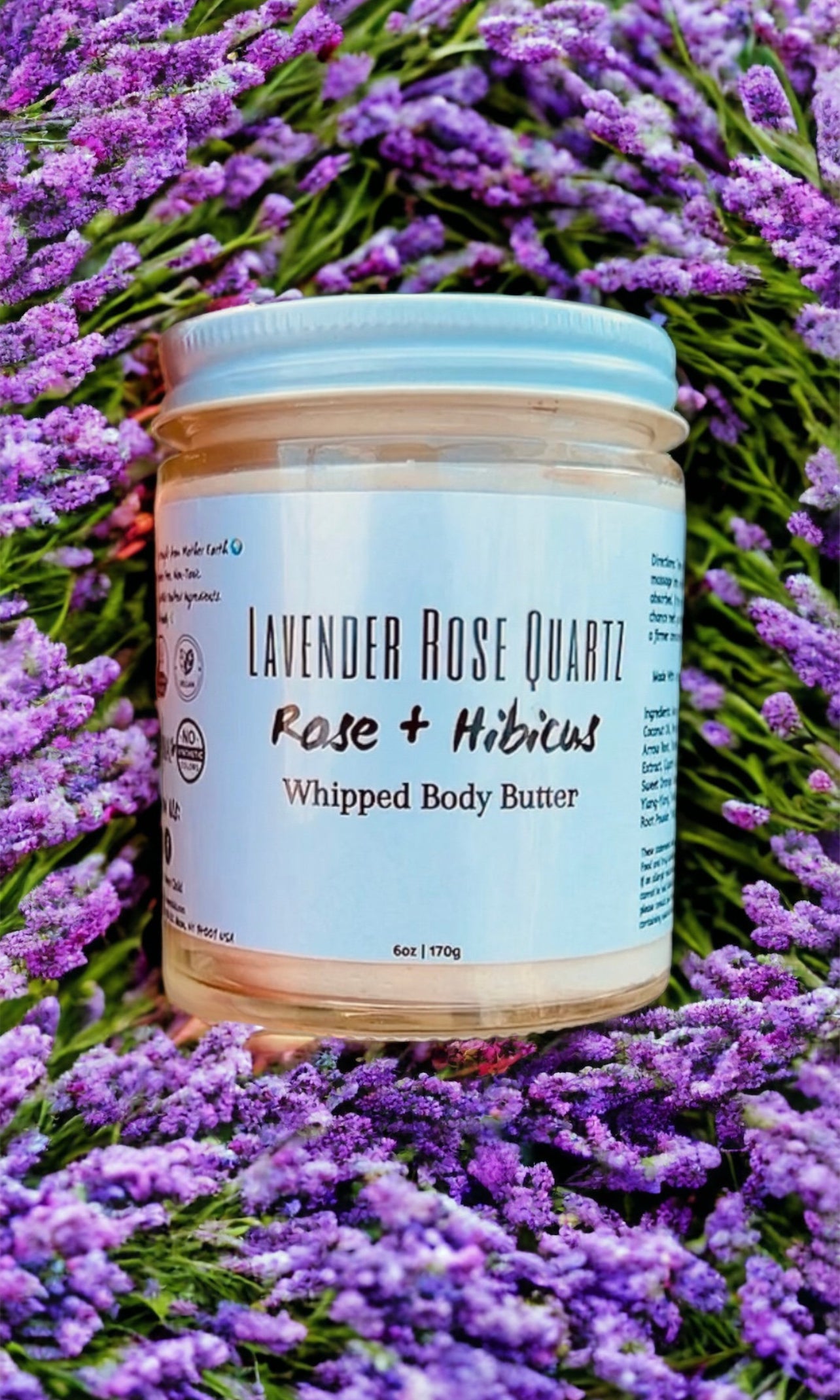 Lavender Rose Quartz Rose Hibiscus Whipped Body Butter