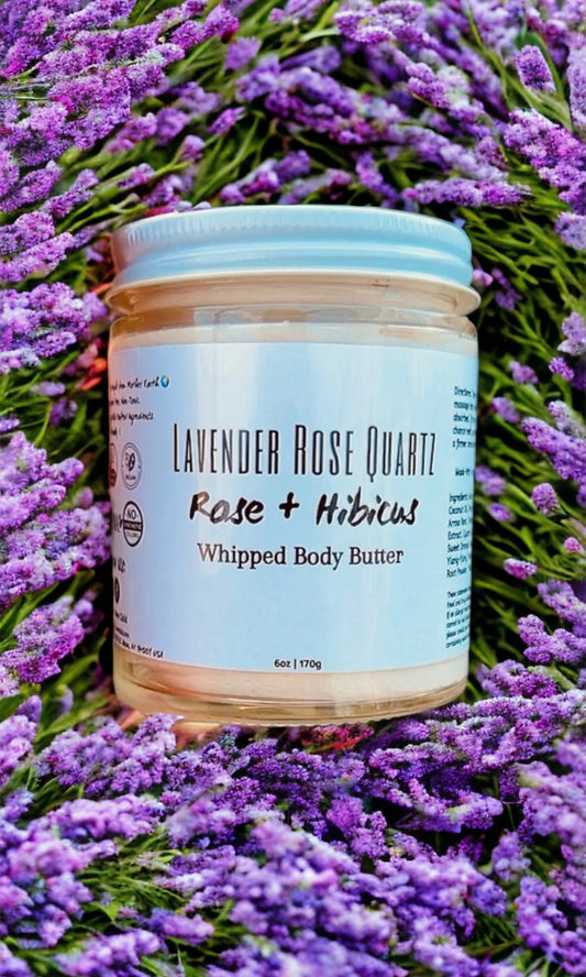 Lavender Rose Quartz Rose Hibiscus Whipped Body Butter