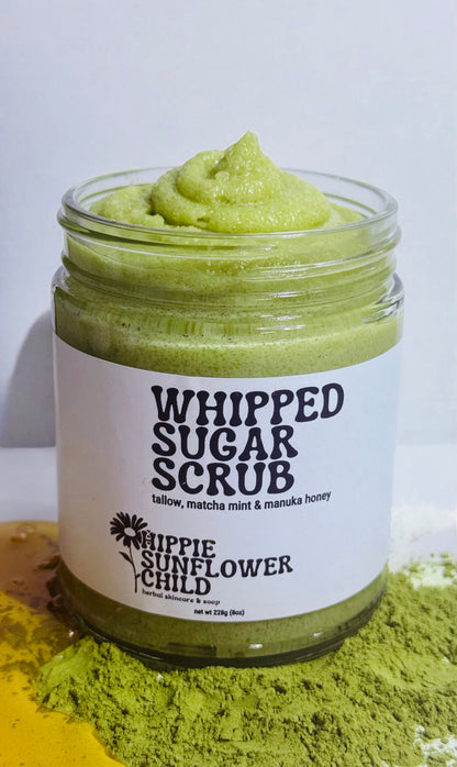Tallow Matcha Eucalyptus Mint Manuka Sugar Scrub