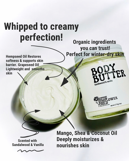Sandlewood & Vanilla Whipped Body Butter